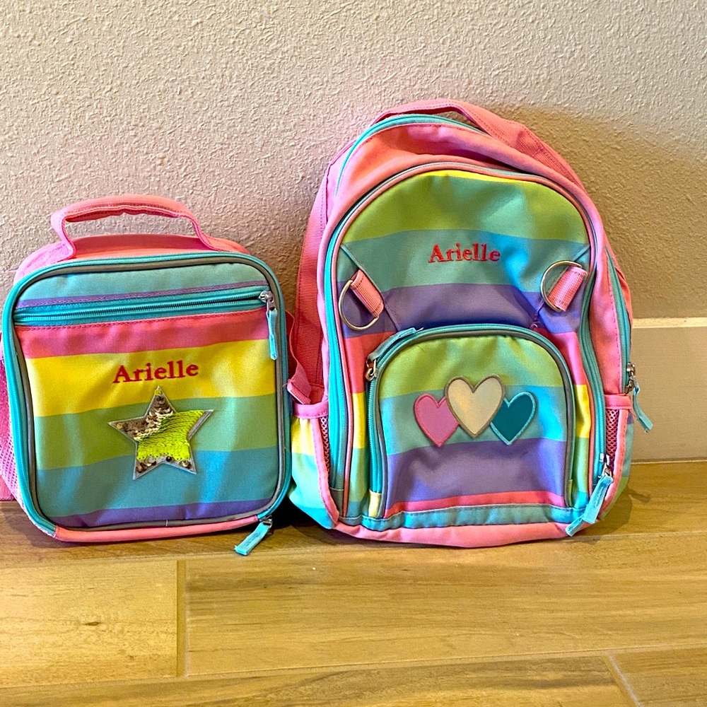 Pottery Barn kids backpack and lunchbox set